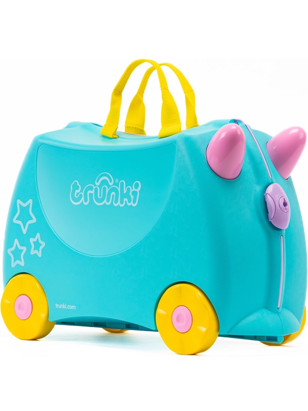 Melissa & Doug Una the Unicorn Blue Trunki Tow & Ride-On Travel Suitcase